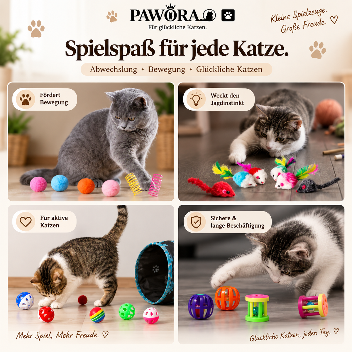 28-teiliges Katzenspielzeug-Mix-Set – Plüsch & Kunststoff