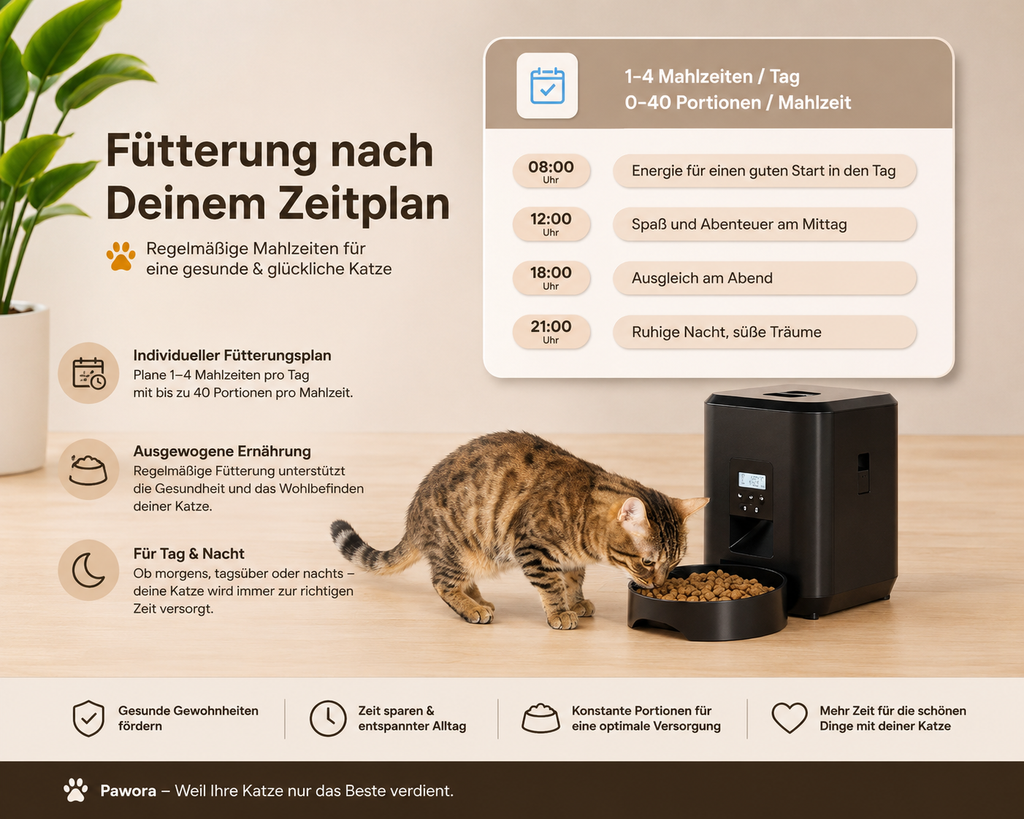 Pawora SmartFeeder – Intelligenter Futterautomat für Katzen & Hunde