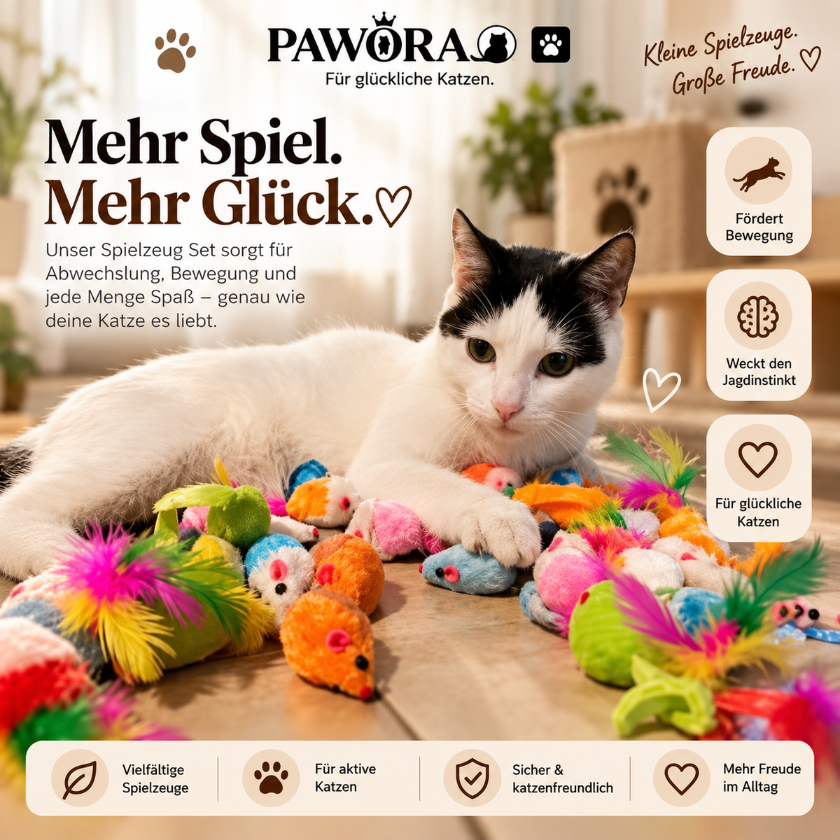14-teiliges Katzenspielzeug-Set – Starter-Set für neugierige Katzen