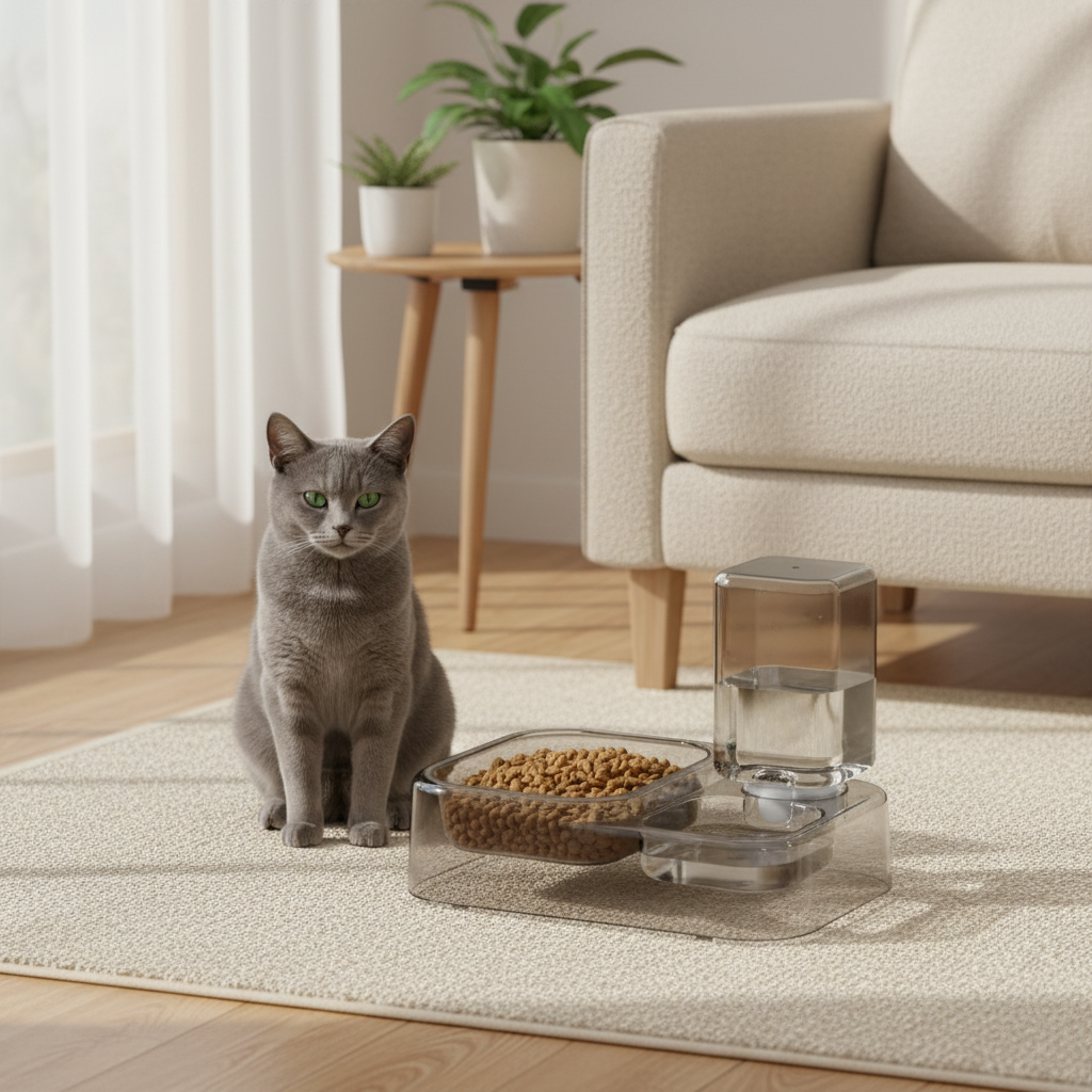 Lifestylebild des Fressnapfs mit Katze